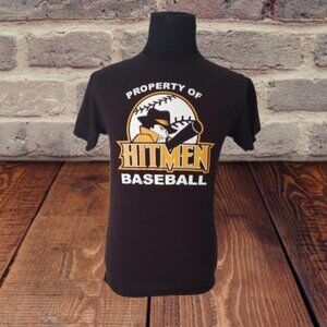 PROPERTY OF HITMEN BASEBALL ADULT SHORT SLEEVE T SHIRT - SIZE SMALL